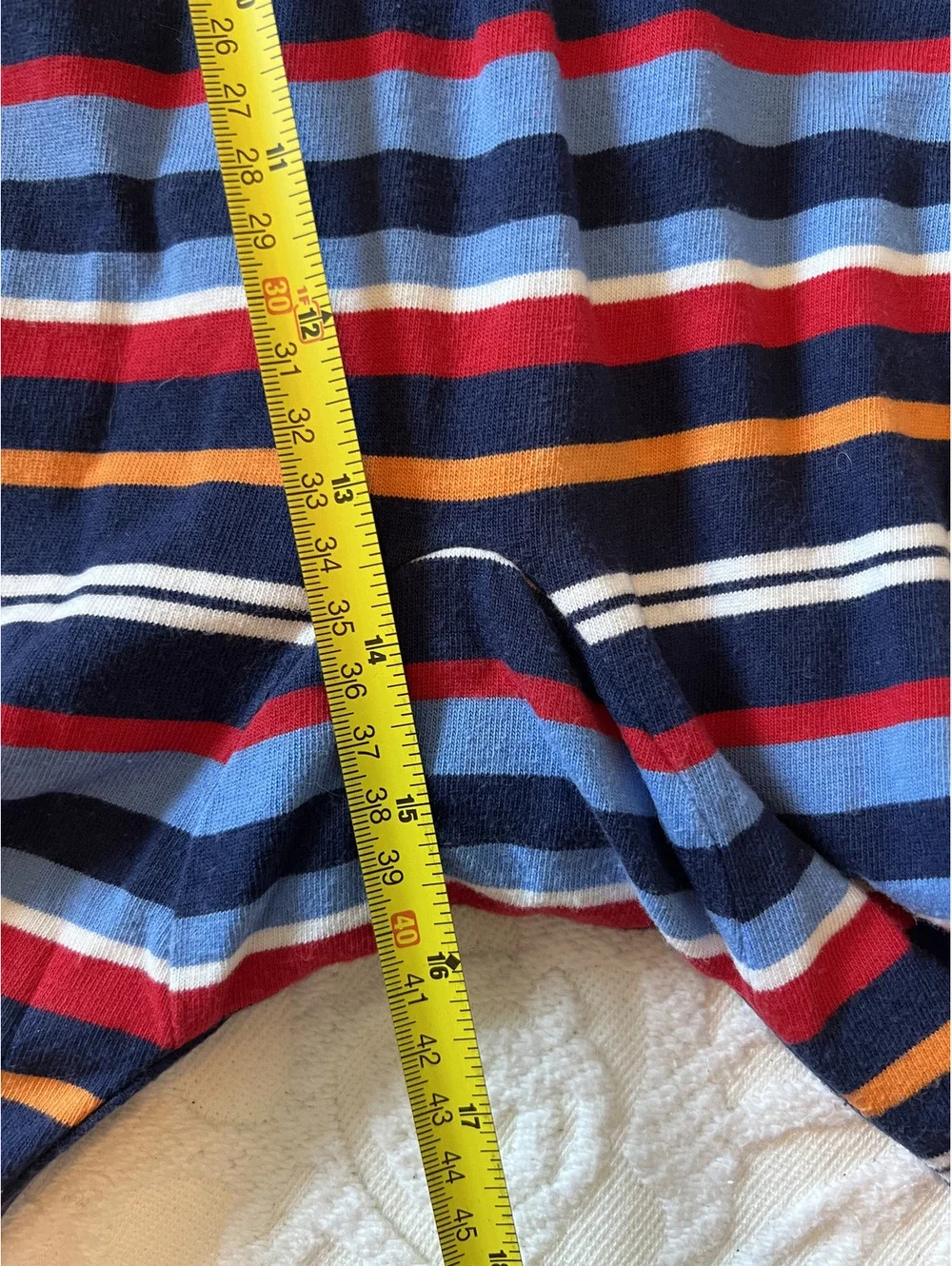 Vintage Boys Starting Out Navy Stripe Long Sleeve Jumpsuit